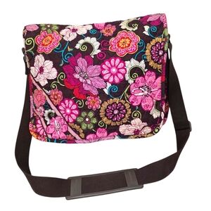 Vera Bradley Mod Floral Pink Messenger Laptop Bag